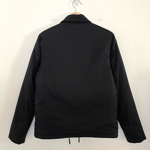 Folk Wadded Pebble Jacket Japanese Nylon Snap Zip Front Black Men’s XS - Picture 7 of 16